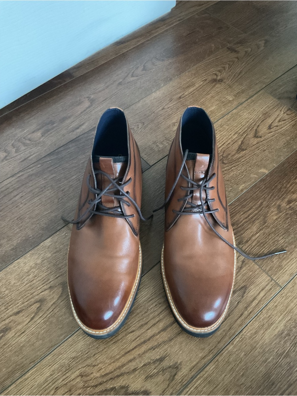 Cole haan grand 360 Men's Brown Leather Chukka Boots - Classic Casual Dress Shoe